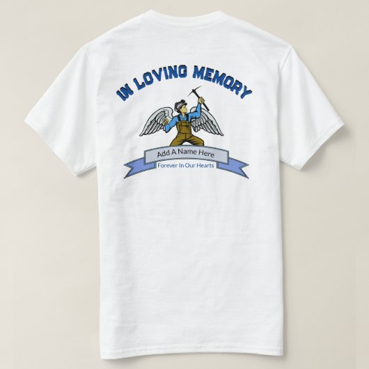 Personalisierter Unisex-T - Shirt für Kohlebergbau (Design Rückseite)