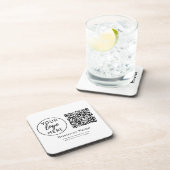 Personalisierter Unternehmenslogo-QR-Code-Name Getränkeuntersetzer (Rechte Seite)