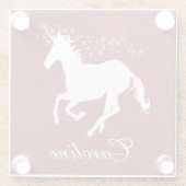 Personalisierter Untersetzer aus Rotglas (Rückseite)