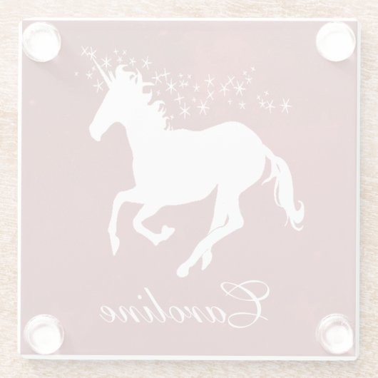 Personalisierter Untersetzer aus Rotglas (Rückseite)