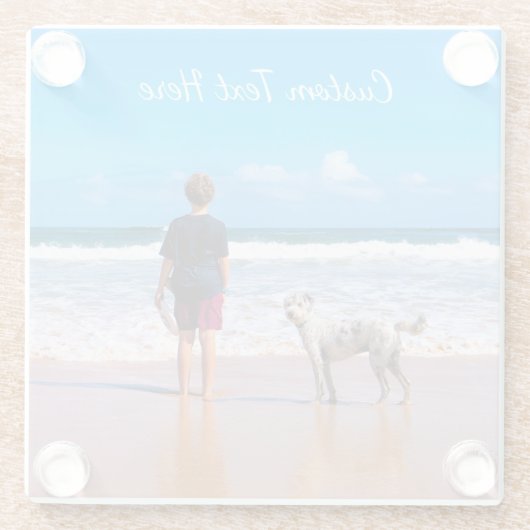 Personalisierter Untersetzer des Foto-Glases (Rückseite)