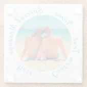 Personalisierter Untersetzer des Foto-Glases (Rückseite)