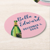 personalisierter Untersetzer für Champagner (Angewinkelt)