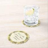 Personalisierter Untersetzer für gelbe Hochzeiten (Vor Ort)