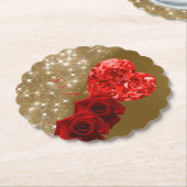 Personalisierter Untersetzer für Red Diamond Rose (angewinkelt)