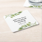 personalisierter Untersetzer im botanischen Stil (angewinkelt)