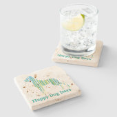 Personalisierter Untersetzer mit modernem Great Da (Seitenansicht)