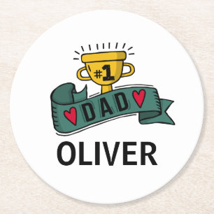 Personalisierter Untersetzer Name-des Vatertags- 