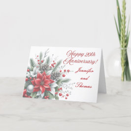 Personalisierter Urlaub 20 Jahre Jubiläumskarte Feiertagskarte