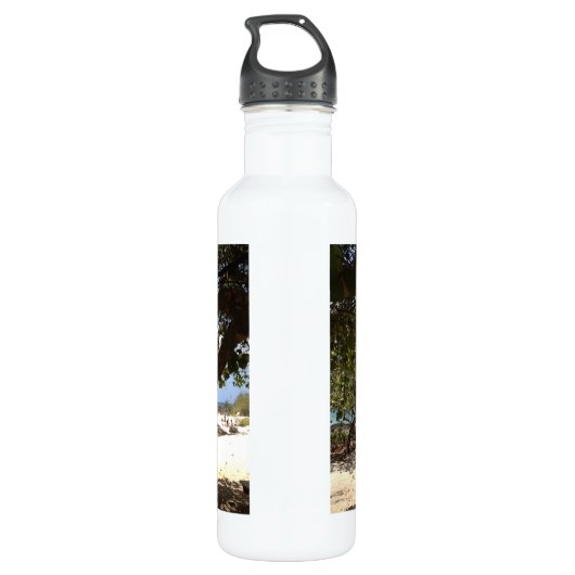 Personalisierter Urlaub Bild Wasser Flasche Edelstahlflasche (Rückseite)