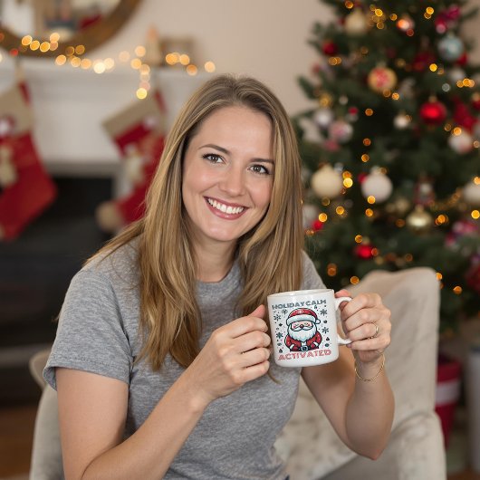 Personalisierter Urlaub Calm Santa Kaffeetasse