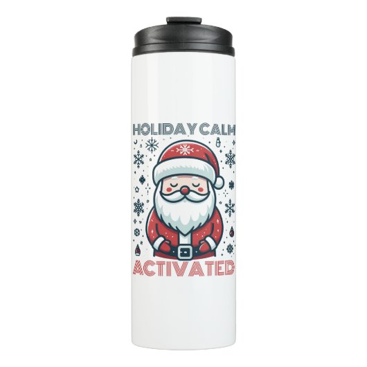 Personalisierter Urlaub Calm Santa Thermosbecher (Vorderseite)