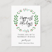 Personalisierter Urlaub für kleine Unternehmen Visitenkarte (Vorderseite)