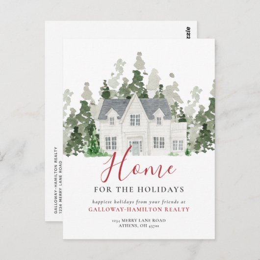 Personalisierter Urlaub in Real Anwesen Postkarte (Vorne/Hinten)