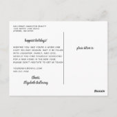 Personalisierter Urlaub in Real Anwesen Postkarte (Rückseite)