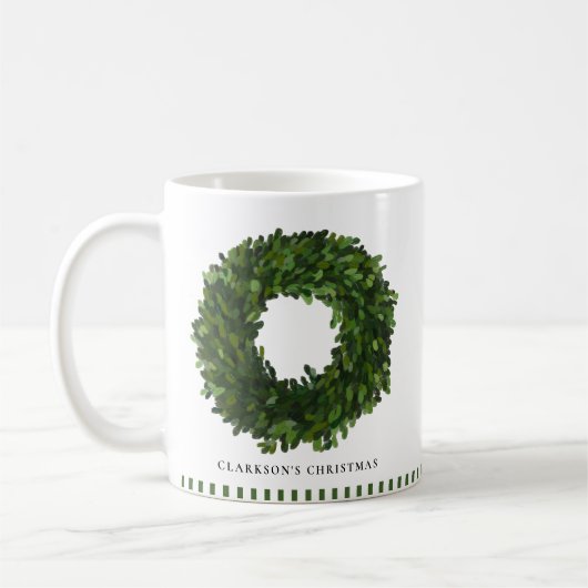 Personalisierter Urlaub mit handgemalt Boxwood Wre Kaffeetasse (Links)