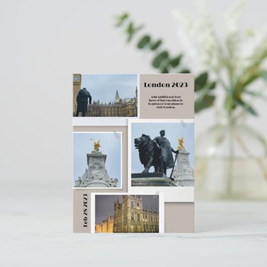 Personalisierter Urlaub Postkarte (Stehend Vorderseite)