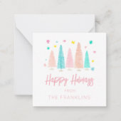 Personalisierter Urlaub Vintage Geschenkverpackung Mitteilungskarte (Vorderseite)