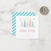 Personalisierter Urlaub Vintage Geschenkverpackung Mitteilungskarte (Vorderseite/Rückseite Beispiel)