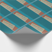 Personalisierter Urlaubswunsch auf erdigen Tönen u Geschenkpapier (Ecke)