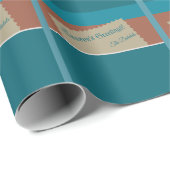 Personalisierter Urlaubswunsch auf erdigen Tönen u Geschenkpapier (Rolleneckpunkt)