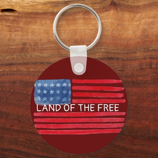 Personalisierter US-Flag-Schlüsselanhänger - Key-T Schlüsselanhänger (Vorderseite)