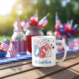 Personalisierter USA-patriotischer Becher Kaffeetasse