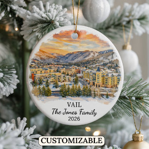 Personalisierter Vail-Schmuck, Benutzerdefinierter Keramik Ornament