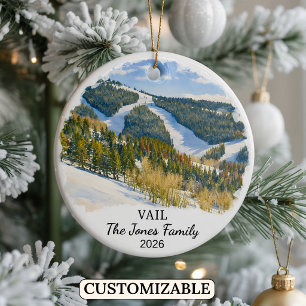 Personalisierter Vail-Schmuck, Benutzerdefinierter Keramik Ornament