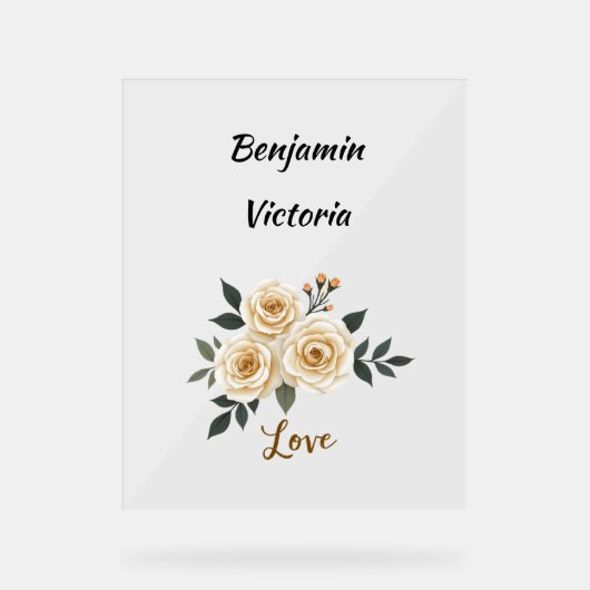 Personalisierter Valentinstag Acrylschild (Vorderseite)
