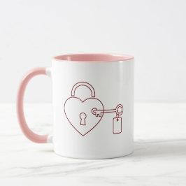 Personalisierter Valentinstag-Becher 'Locked Love' Tasse