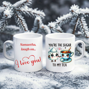 Personalisierter Valentinstag-Becher Lustige Leben Kaffeetasse