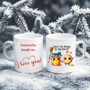 Personalisierter Valentinstag-Becher Lustiges Esse Kaffeetasse
