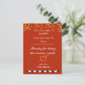 personalisierter Valentinstag Dankeschön Karte (Stehend Vorderseite)