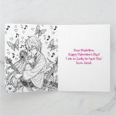 Personalisierter Valentinstag des Großfrühlings Karte (Innenseite)