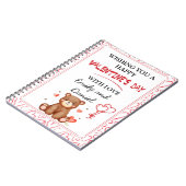 Personalisierter Valentinstag des Wasserbären Notizblock (Linke Seite)