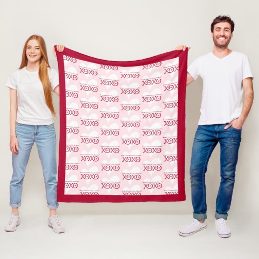 Personalisierter Valentinstag Fleecedecke (Beispiel)