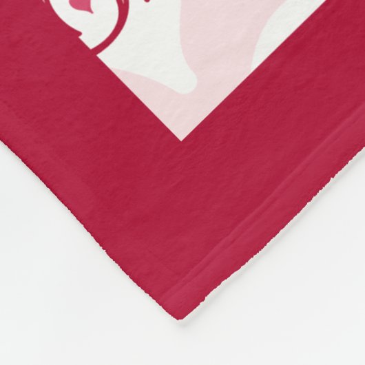 Personalisierter Valentinstag Fleecedecke (Ecke)