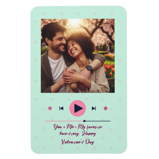 Personalisierter Valentinstag-Foto-Magnet Magnet (Vertikal)