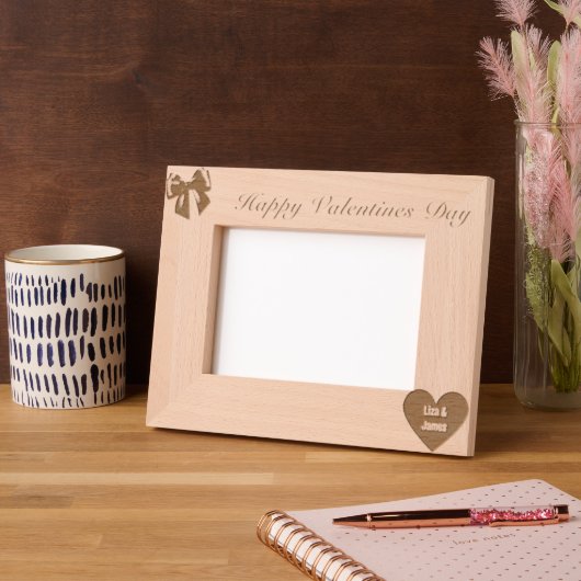 Personalisierter "Valentinstag" Geätzte Rahmen (Linke Ecke)