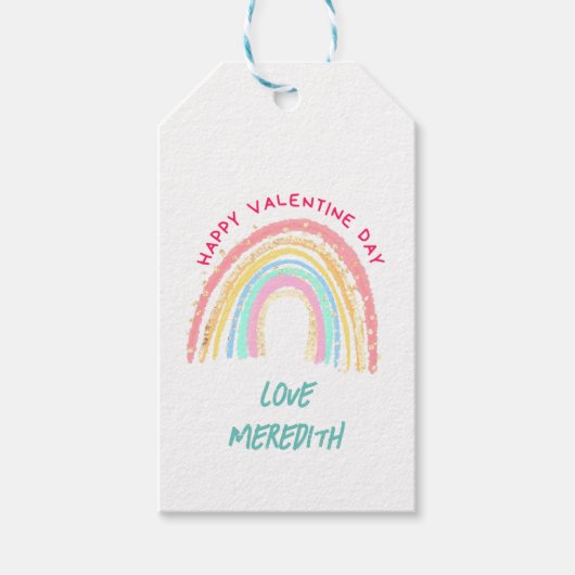 Personalisierter Valentinstag Geschenkanhänger (Vorderseite)