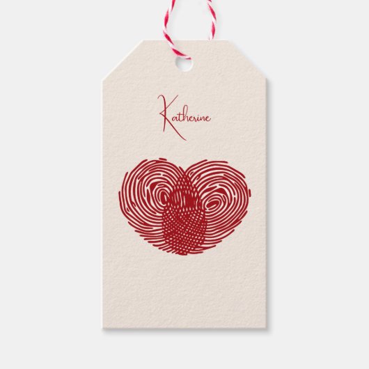 Personalisierter Valentinstag Geschenkanhänger (Vorderseite)