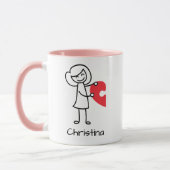 Personalisierter Valentinstag-Kaffeebecher als Ges Tasse (Links)