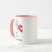 Personalisierter Valentinstag-Kaffeebecher als Ges Tasse (Vorderseite Links)