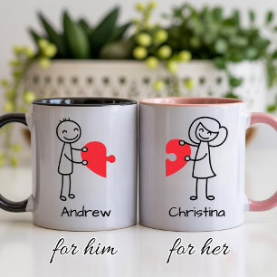 Personalisierter Valentinstag-Kaffeebecher als Ges Tasse