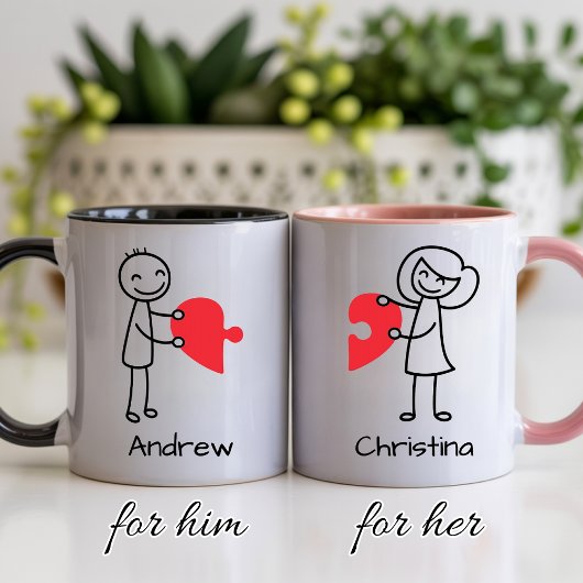 Personalisierter Valentinstag-Kaffeebecher als Ges Tasse
