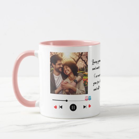 Personalisierter Valentinstag-Kaffeebecher Tasse (Links)