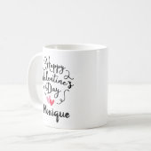 Personalisierter Valentinstag Kaffeetasse (Vorderseite Links)