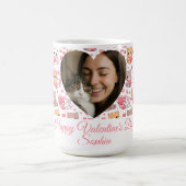 Personalisierter Valentinstag-Katzenbecher mit Fot Kaffeetasse (Mittel)