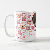 Personalisierter Valentinstag-Katzenbecher mit Fot Kaffeetasse (Links)